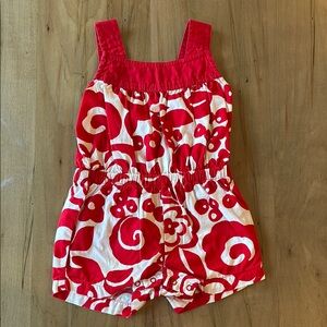 Red Floral Kids Romper - Gymboree - 6-12 months